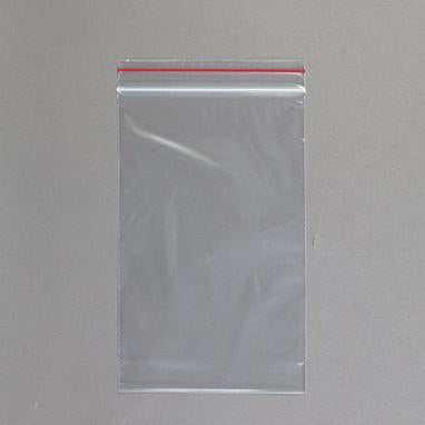 Premium Red Line Reclosable Bags, Single-Track, 5 x 8