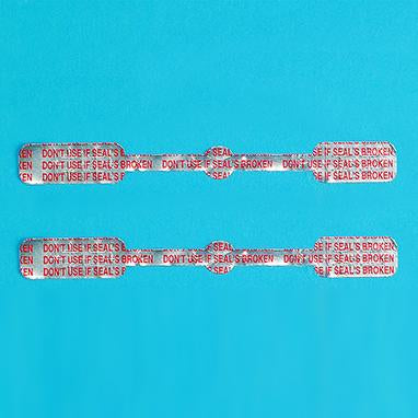 MedValue Long Tamper-Evident Syringe Seals with Preprinted Messages - Do Not Use If Seal Is Broken