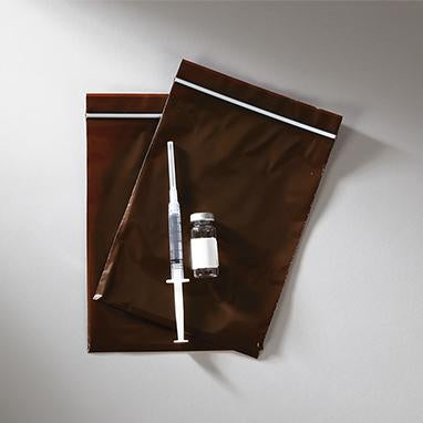 MedValue UV Protection Zippit® Bags, Amber, 6 x 8