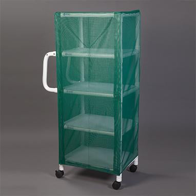 MedValue Multi-Purpose Cart, 4-Shelves with Vinyl Mesh Cover