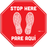 BeSafe Messaging Bilingual Floor Decals - Red, 12" x 12", Pack of 6