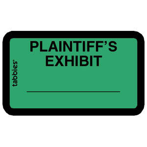 Tabbies Legal Exhibit Labels - 5-1/4"W x 3-1/4"H, 252 labels per Pack