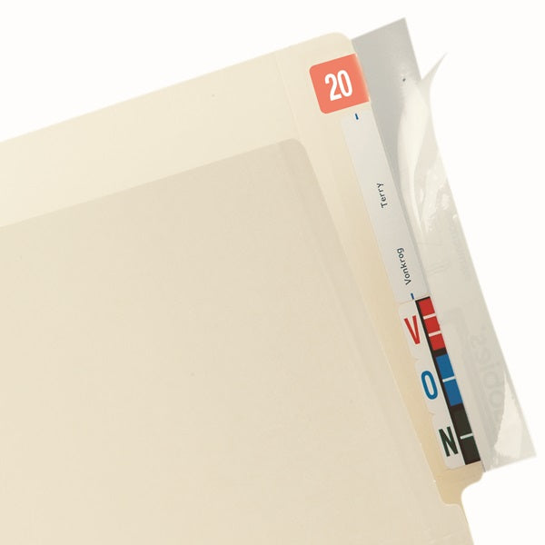 Tabbies Label/File Folder Protectors - 100 per Pack