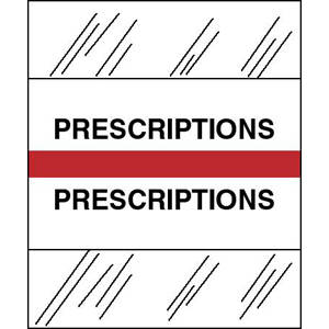 Tabbies Medical Chart Index Tabs & Divider Sheets - 1/2" H x 1-1/4" W, 100 per Pack
