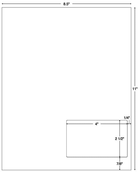 Tabbies Integrated Label Forms - 4"W x 2-1/2"H, 1500 per Case - 59913
