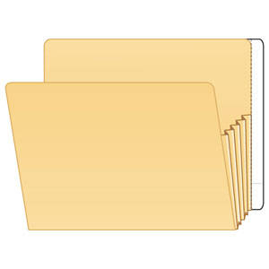 Tabbies Extenda-Jacket Strip, Apply to Back of Folder, White - 9-1/4" H x 3-1/4" W (1/2" Tab Extensions), 1000 per Box - 55993B