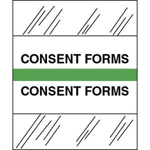 Tabbies Medical Chart Index Tabs & Divider Sheets - 1/2" H x 1-1/4" W, 100 per Pack