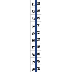 Tabbies Numerical Exhibit Index Tabs, Blue Color Edge - 1/2" in, - 5 packs per Box