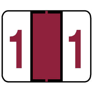 Tabbies Tab Products & Smead Compatible Numeric 71000 Label Rolls, 1"H x 1-1/4"W, 500 Per Roll