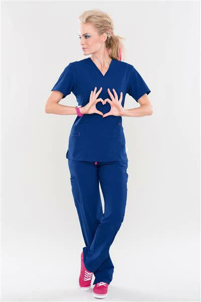 Rock Goddess - Scrub Shirt Medium Black 5 Pockets Short Sleeve Female - S101002BKCVMED