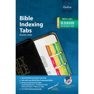 Tabbies Bible Indexing Tabs, "Reflections of You Tabs", "Assorted"- 1"L x 1/4" Extension, 10 packs Per Box - 58362
