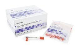 TRUEplus - Insulin Syringe with Needle 1 mL 30 Gauge 5/16 Inch Regular Wall Safety Cap - 56151172301