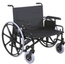 Regency XL 2000 Heavy Duty - Bariatric Wheelchair Dual Axle Full Length Arm Elevating Legrest Black Upholstery 32 Inch Seat Width Adult 700 lbs. Weight Capacity - 67322040