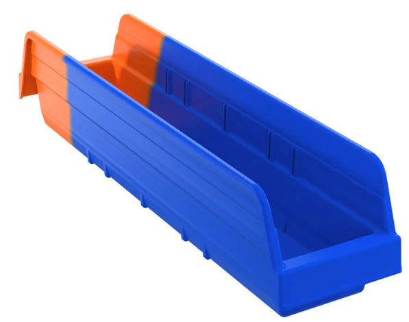 Indicator - Storage Bin Red / Black Plastic 4 X 4-1/8 X 17-7/8 Inch - 36448BLKRED