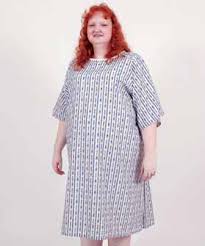 Encompass Textiles - Patient Exam Gown 3X-Large Blue Diamond Print Reusable - 45276-3XL