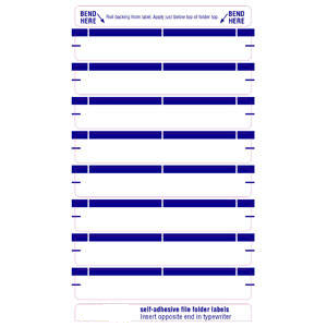 Tabbies 1-Up Name Labels, File Folder Label	- 3-7/16"W x 9/16"H, - 248 per Pack