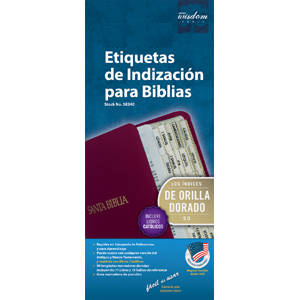 Tabbies Bible Indexing Tabs, "Spanish Tabs", "Gold"- 1"L x 1/4" Extension, 10 packs Per Box - 58340