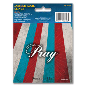 Tabbies Patriotic Inspirational Clings - 4-1/2"H x 4-1/2"W, 15 per Box