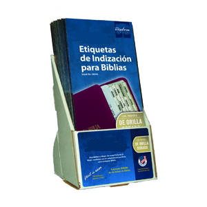 Tabbies Bible Tab Display, "Spanish Tabs", "White"- 5"W x 9"H x 4-1/2"D, 20 per Pack - 48340