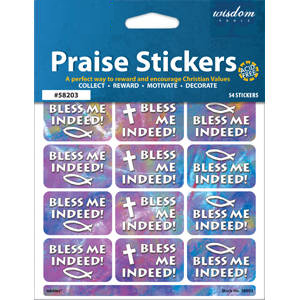 Tabbies Children's Stickers, "Children's Praise Stickers", "White"- 1-3/8"W x 7/8"H, 10 pack per Box
