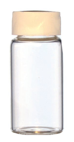 scintillation vials with attached pulp backed foil lined PP cap