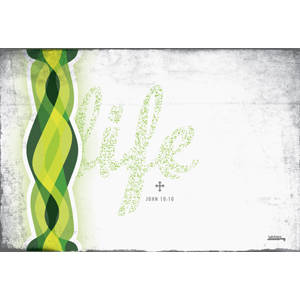 Tabbies 15" Laptop Skins, "White/Green" (Life) - 9-1/4" H x 13-3/8" W, - 28323