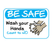 BeSafe Messaging Education Wall Decals - Blue & White, 6" x 9", Pack of 3