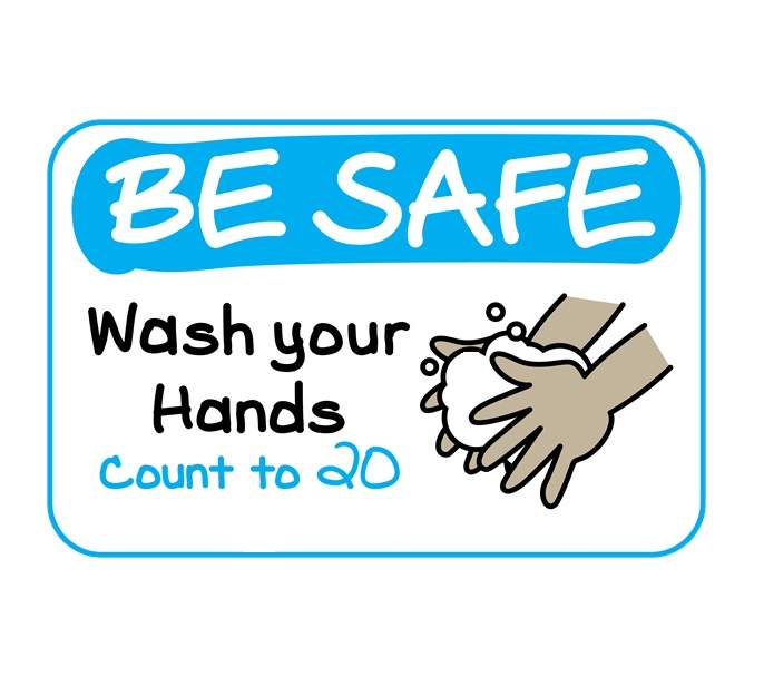 BeSafe Messaging Education Wall Decals - Blue & White, 6" x 9", Pack of 3