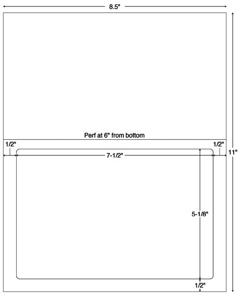 Tabbies Integrated Label Forms - 7-1/2"W x 5-1/8"H, 1500 per Case - 59922