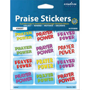 Tabbies Children's Stickers, "Children's Praise Stickers", "White"- 1-3/8"W x 7/8"H, 10 pack per Box