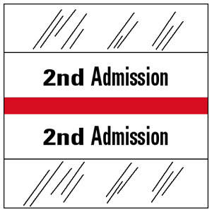 Tabbies  Admission Index Tabs & Chart Divider Sheets- 1-1/2"H x 1-1/2"W, 100 per Pack