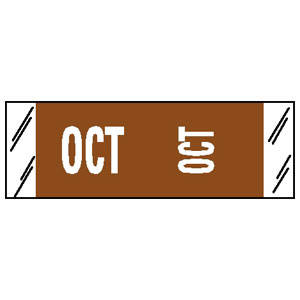Tabbies Original COL'R'TAB® Month Label Packs, 1/2"H x 1-1/2"W, 100 Per Pack