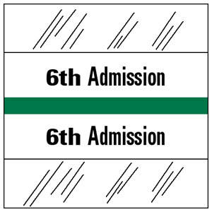 Tabbies  Admission Index Tabs & Chart Divider Sheets- 1-1/2"H x 1-1/2"W, 100 per Pack