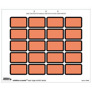 Tabbies Exhibits-U-Create Blank Label Packs - 1-5/8" W x 1" H, - 240 per Pack