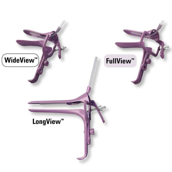 Gynex FullView - Electrosurgical Vaginal Speculum Graves NonSterile Surgical Grade Coated Stainless Steel Long Double Blade Duckbill Reusable Without Light Source Capability - 2879