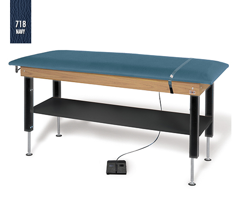 Hausmamann Hi-Lo Power Plinth Table with Shelf - 78" x 30" x 27"-37"