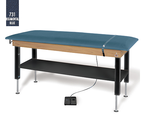 Hausmamann Hi-Lo Power Plinth Table with Shelf - 78" x 30" x 27"-37"