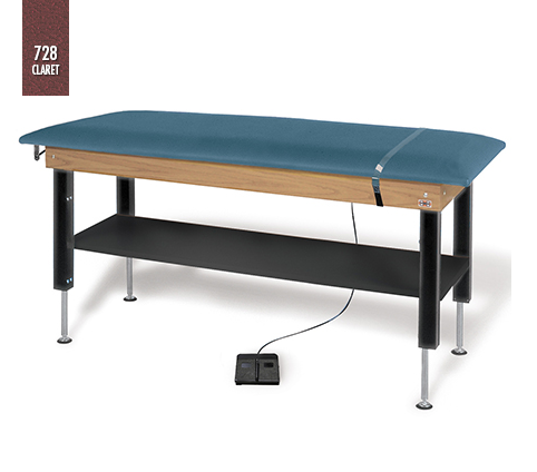 Hausmamann Hi-Lo Power Plinth Table with Shelf - 78" x 30" x 27"-37"
