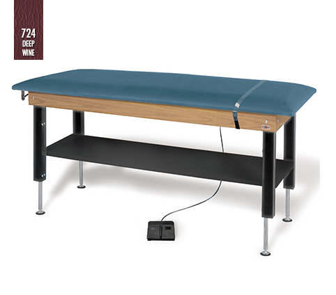 Hausmamann Hi-Lo Power Plinth Table with Shelf - 78" x 30" x 27"-37"