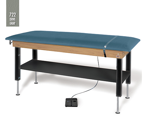 Hausmamann Hi-Lo Power Plinth Table with Shelf - 78" x 30" x 27"-37"