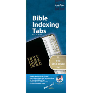 Tabbies Bible Indexing Tabs, "Mini Tabs", "Gold"- 1"L x 1/4" Extension, 10 packs Per Box - 58342