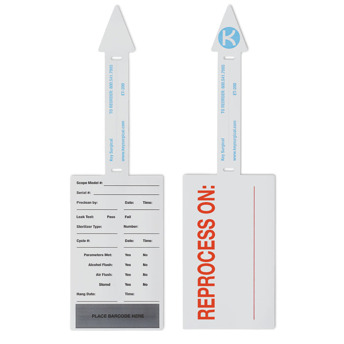Key Surgical Scope Processing Tag, 10.5" x 3" - 100 per Pack - ET-200