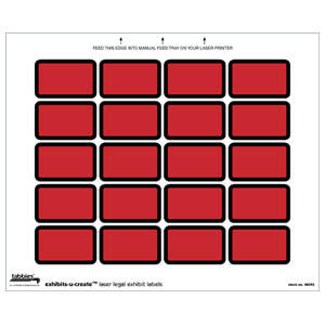 Tabbies Exhibits-U-Create Blank Label Packs - 1-5/8" W x 1" H, - 240 per Pack