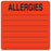 Tabbies Allergy Labels, "Allergies" Fluorescent Red - 2-1/2"W x 2-1/2"H, 390  per Roll - UL926
