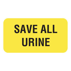 Tabbies Care Instruction Labels "FOR EUTHANASIA", Fluorescent Yellow - 1-5/8"W x 7/8"H, 560 per Roll