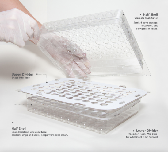 Whitney Medical Solutions Test n' Toss Disposable Test Tube Rack - 18710