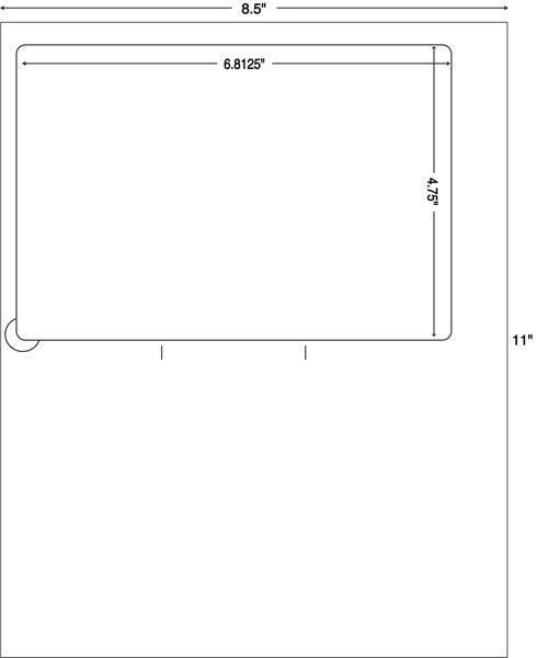 Tabbies Integrated Label Forms - 6-13/16"W x 4-3/4"H, 1500 per Case - 59921