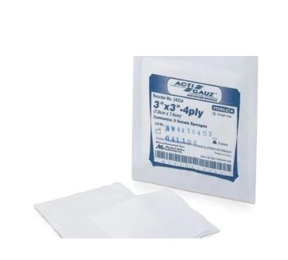 Acti-Gauze - Nonwoven Sponge Synthetic Fiber / Polyester 4-Ply 4 X 4 Inch Square Sterile - 44212