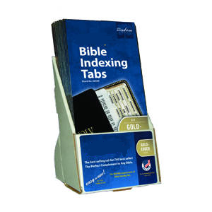 Tabbies Bible Tab Display, "Classic Tabs", "White"- 5"W x 9"H x 4-1/2"D, 20 per Pack - 48350