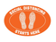 BeSafe Messaging Commercial Floor Decals - Orange & White